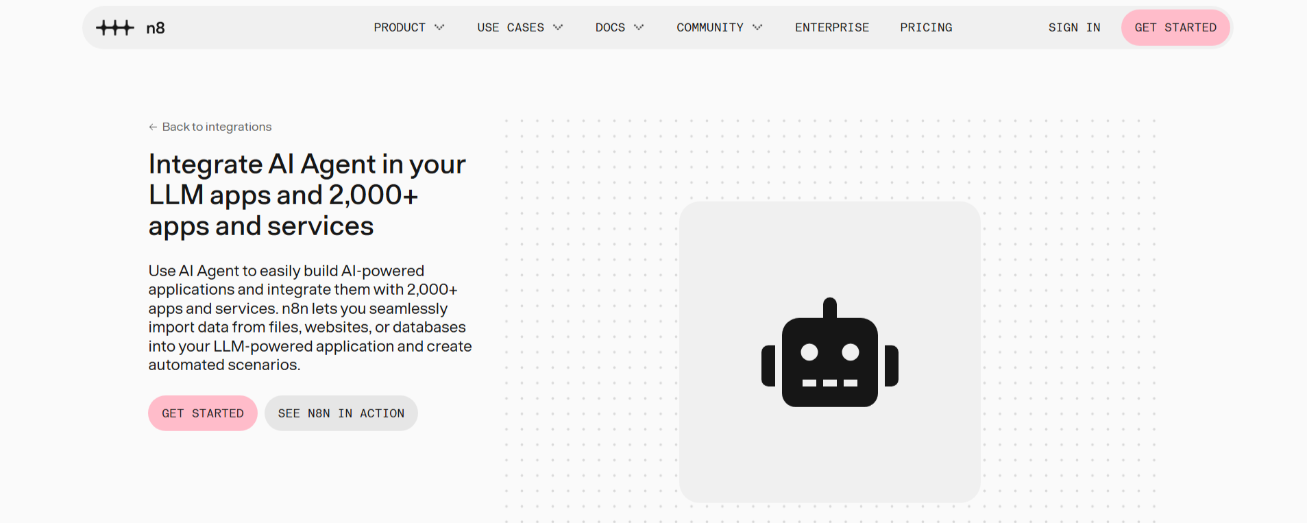 n8n helps you build AI agent workflows and connect them with the tools your team already uses.