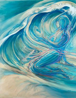 "Wave of Save" oil 48" x 60"