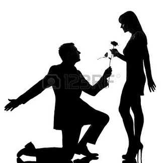 12896603-un-hombre-de-raza-caucasica-pareja-de-amantes-de-la-oferta-de-rodillas-rosa-flor-y-la-mujer-en-el-es