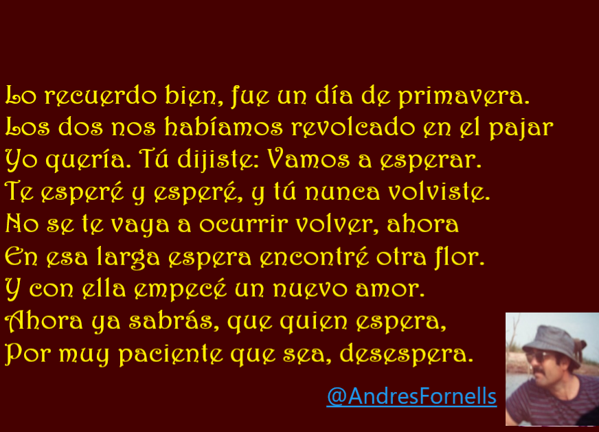 EL QUE ESPERA, DESESPERA (POEMA CHUNGO)