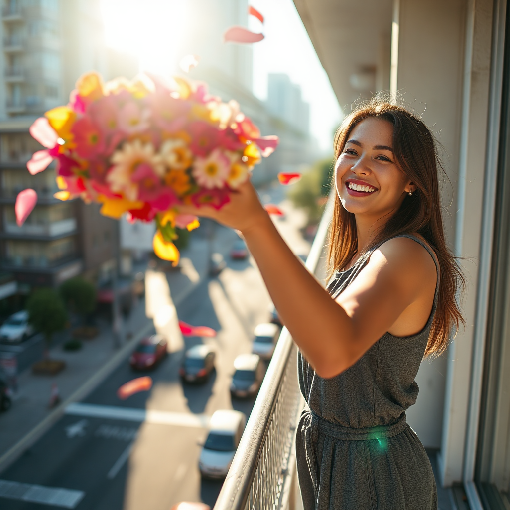 ELLA TIRABA RAMOS DE FLORES POR EL BALCÓN (RELATO)