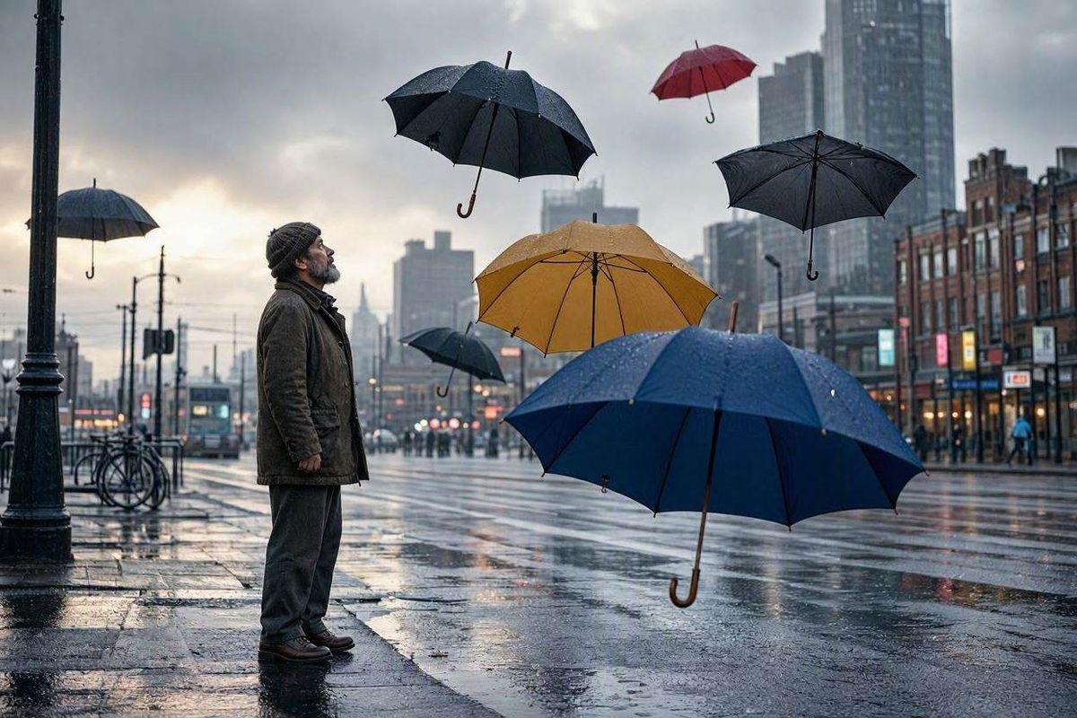 LLUVIA DE PARAGUAS (MICRORRELATO)