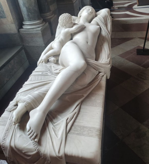 Hera (la diosa Juno en la mitología romana) amamantando a Hércules (ARTE).