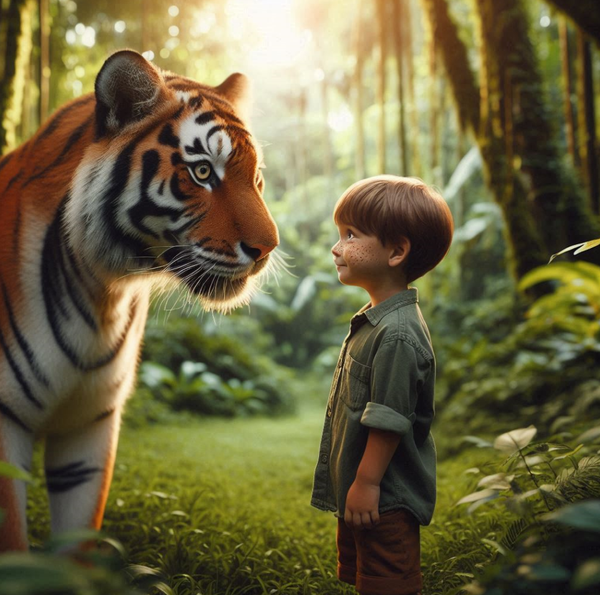 UN NIÑO, SU PADRE, UNA MARIPOSA Y UN TIGRE  (MICRORRELATO)