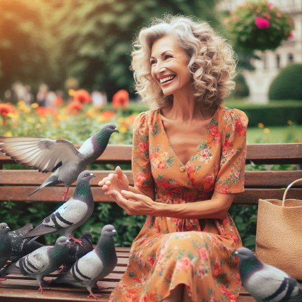 LA MUJER QUE HABLABA A LAS PALOMAS (MICRORRELATO)