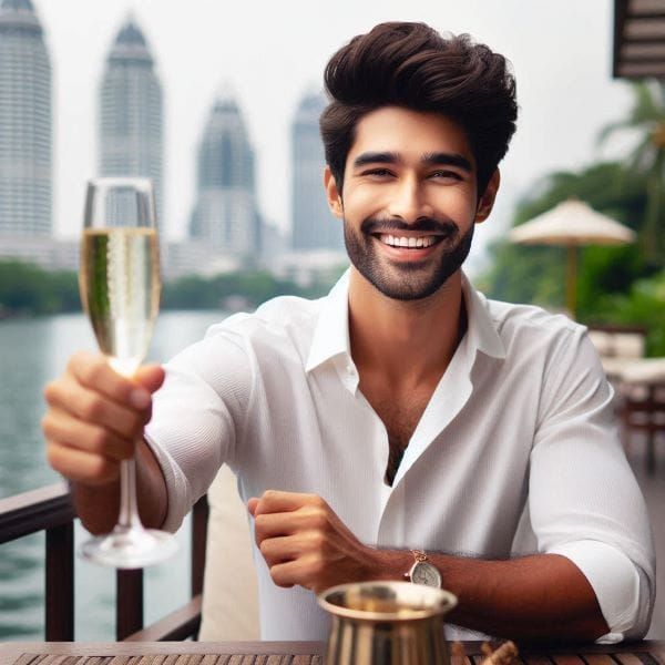 BRINDO POR LOS PRESENTES Y POR LOS AUSENTES (MICRORRELATO)