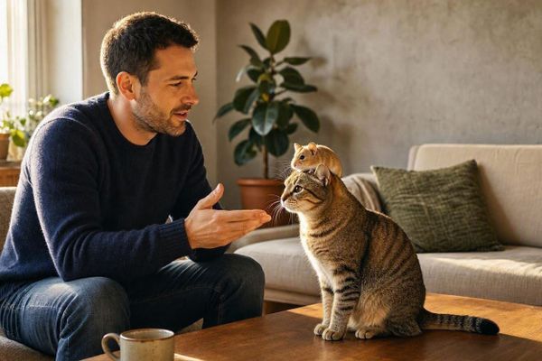 UN HOMBRE, UN GATO Y UN HAMSTER (RELATO)