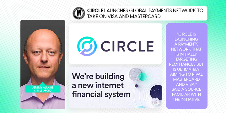 Circle Launches Global Payments Network to Take On Visa and Mastercard