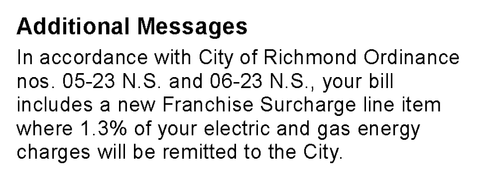A message from PG&E.