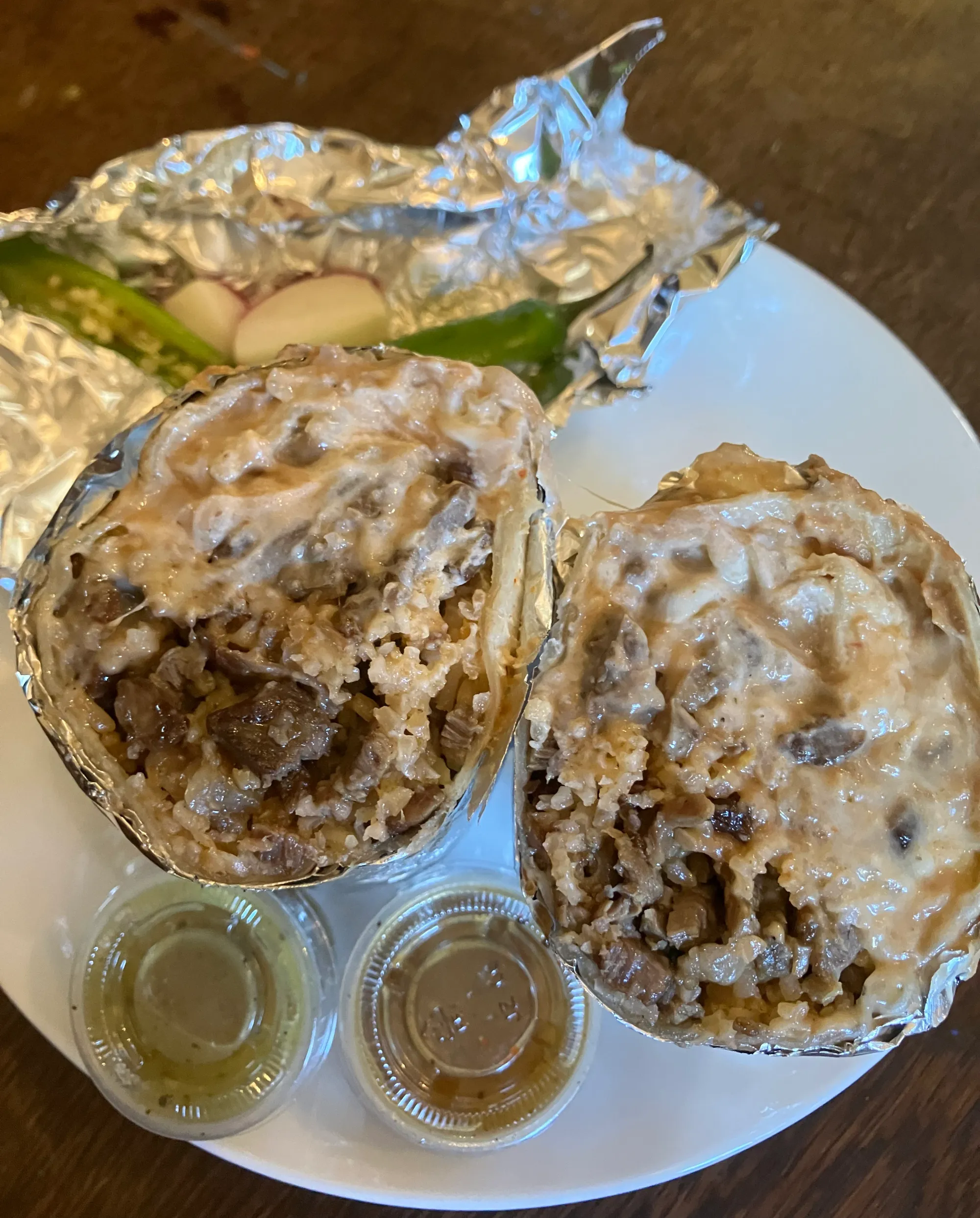 traditional style burrito