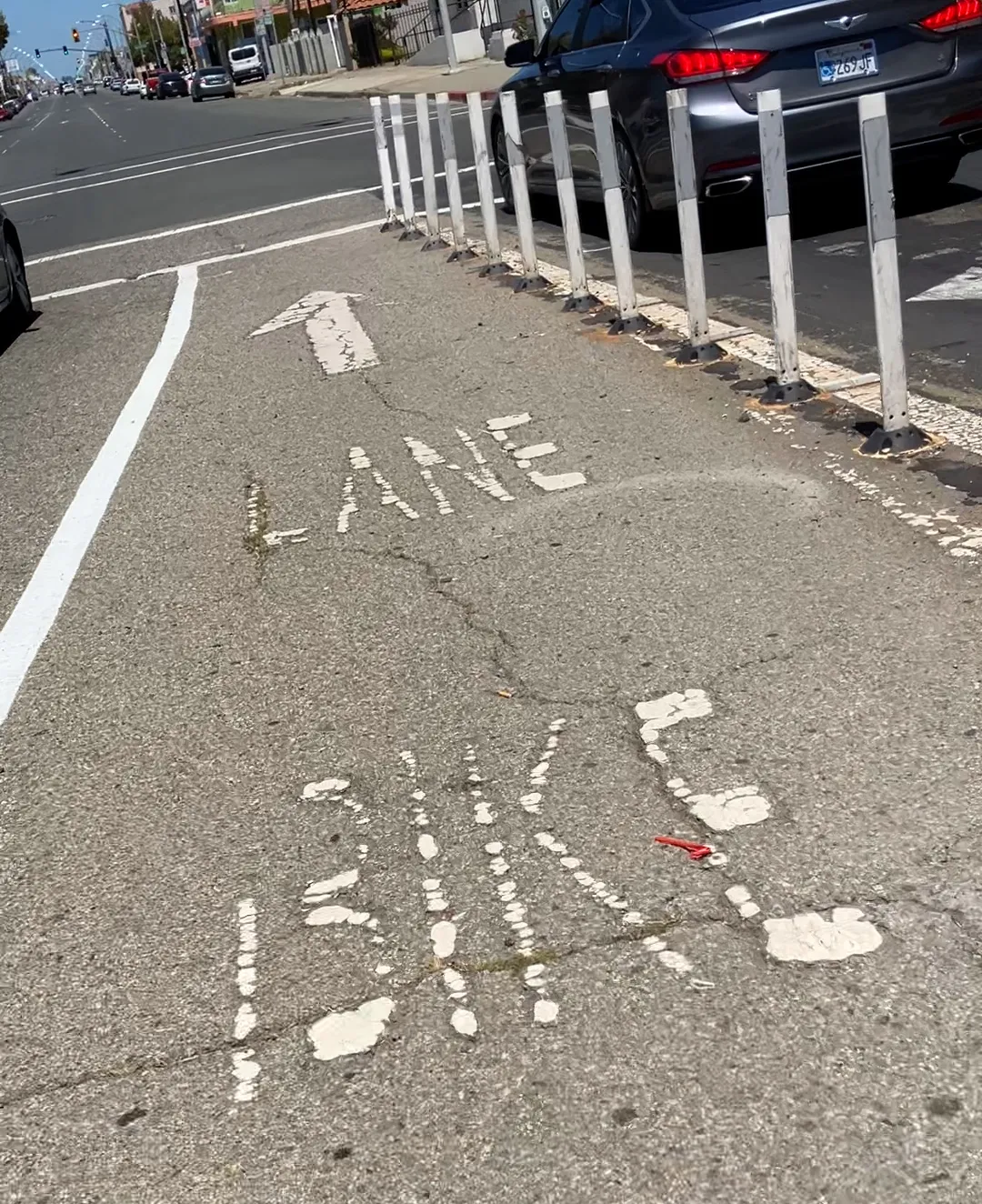 Bike lane on 23rd Street at Bissell Avenue in Richmond.