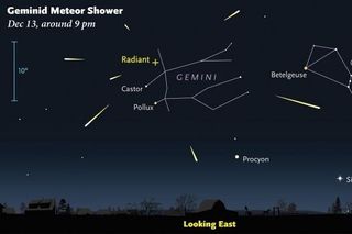 Geminid meteor shower visible this week