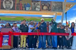 ribbon-cutting at Shields-Reid Park