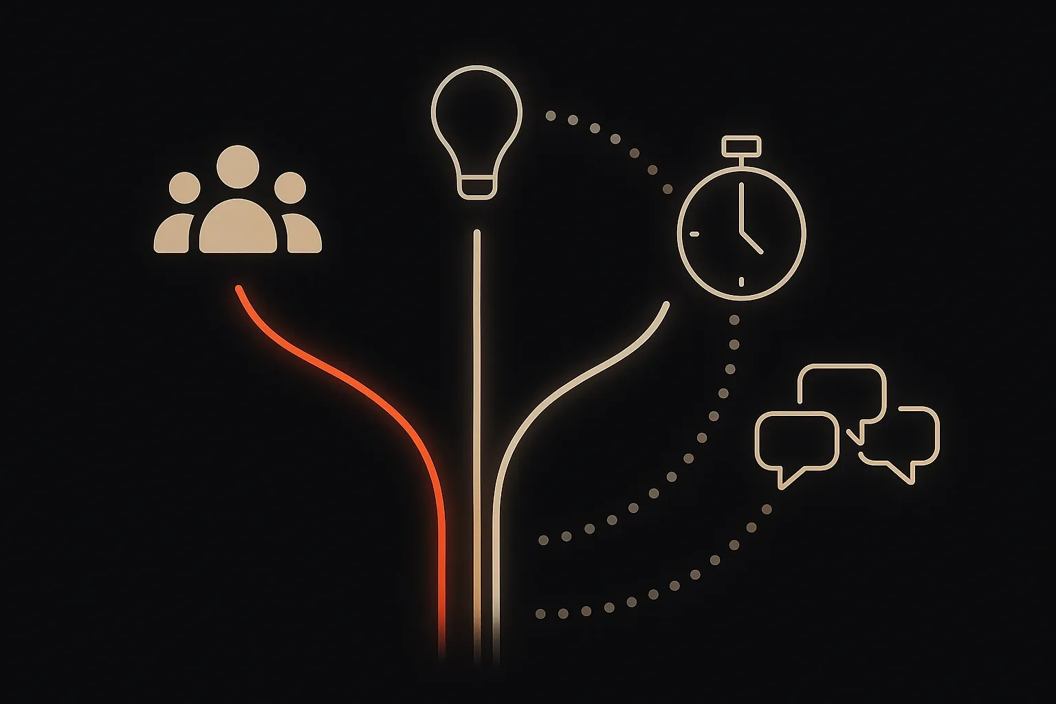 Discovery workshop process showing idea validation, user feedback, and MVP prioritization