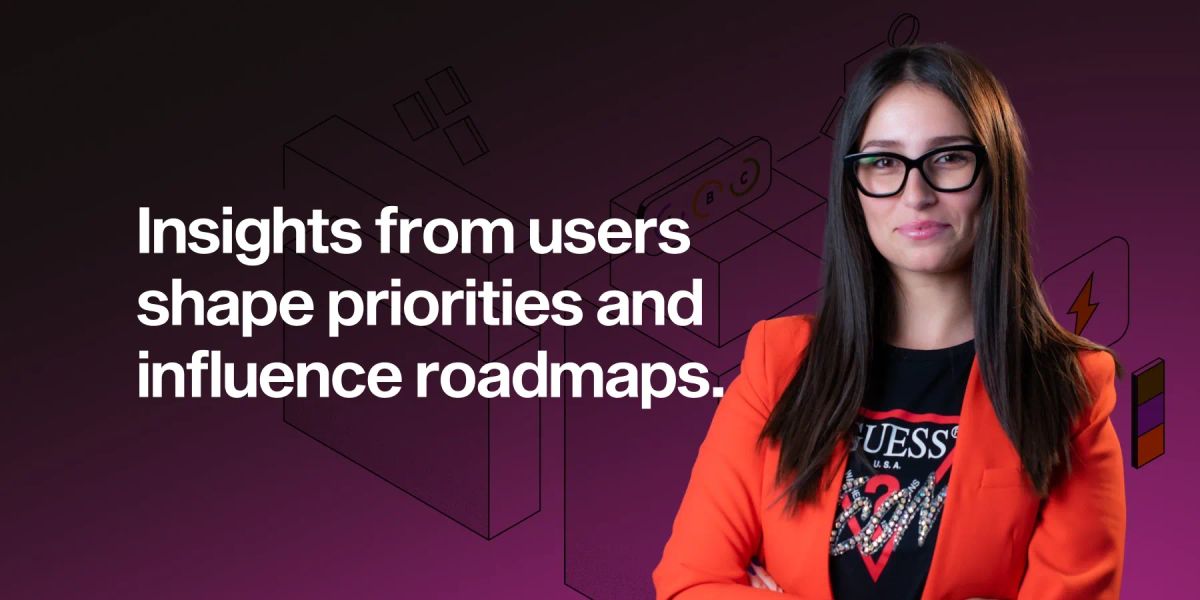Person presenting how insights from early users shape support systems, priorities, and product roadmaps for software teams.