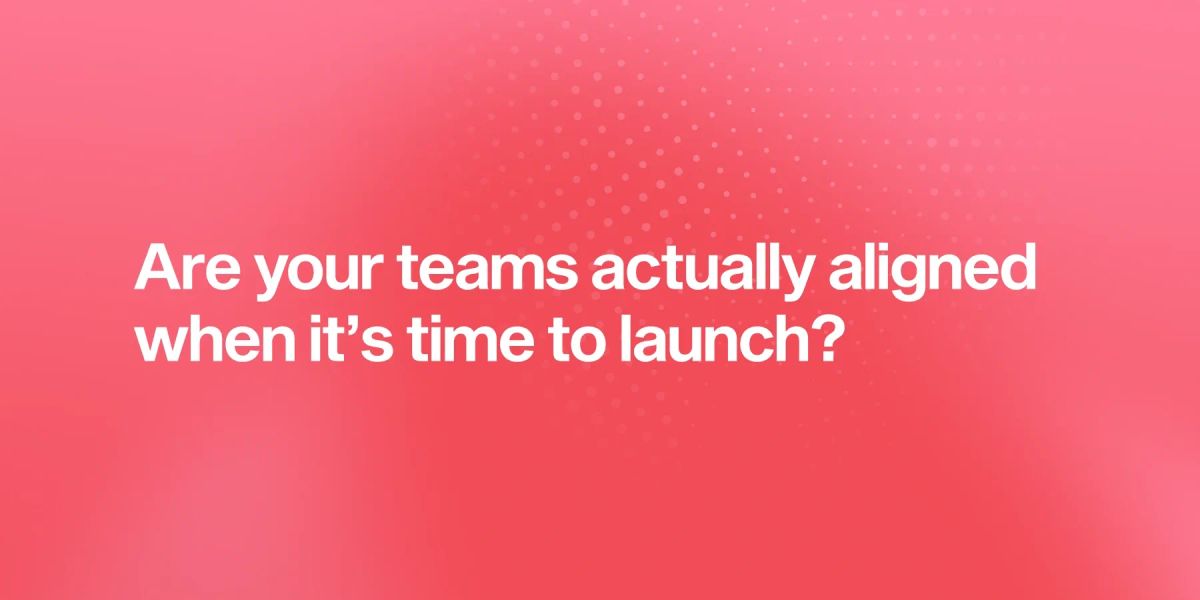 Illustration asking whether product, marketing, and sales teams are aligned during a go-to-market launch strategy.