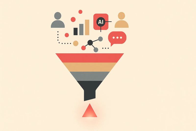 Validation funnel showing how user feedback, data, and signals are filtered to assess digital product ideas.