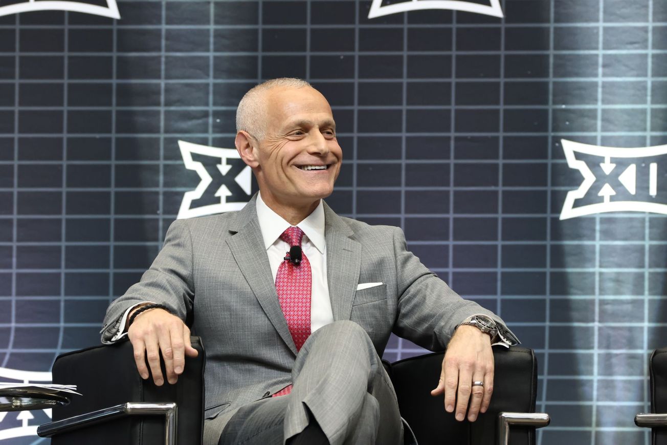 How many schools owe realignment status to Big 12 boss Brett Yormark?