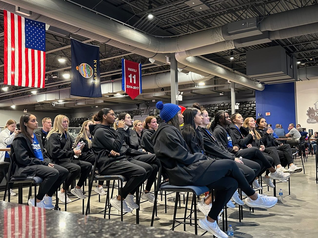 How it looked when the Jayhawks found out they were hosting