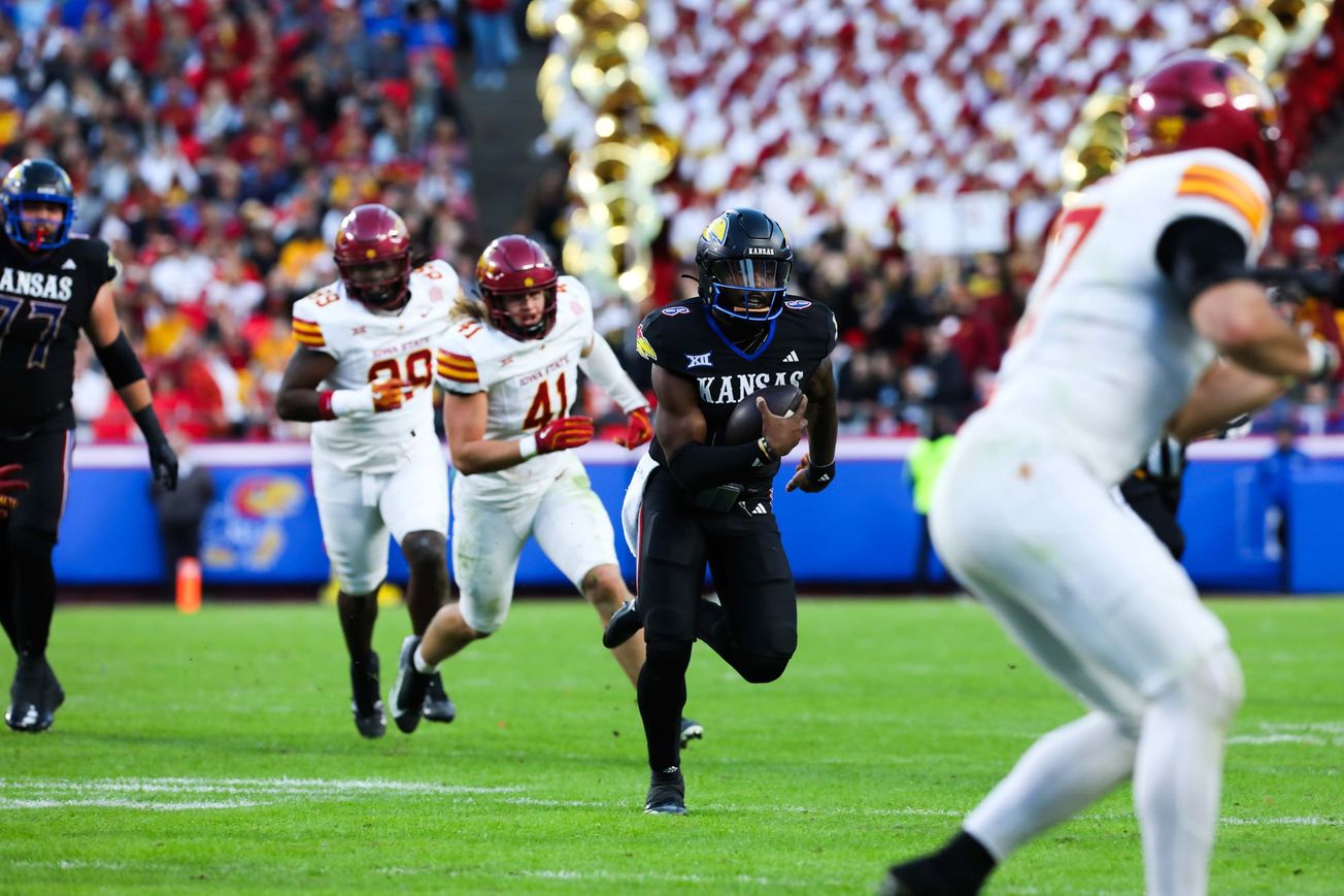 Photo Gallery: KU knocks off No. 17 Iowa State at Arrowhead