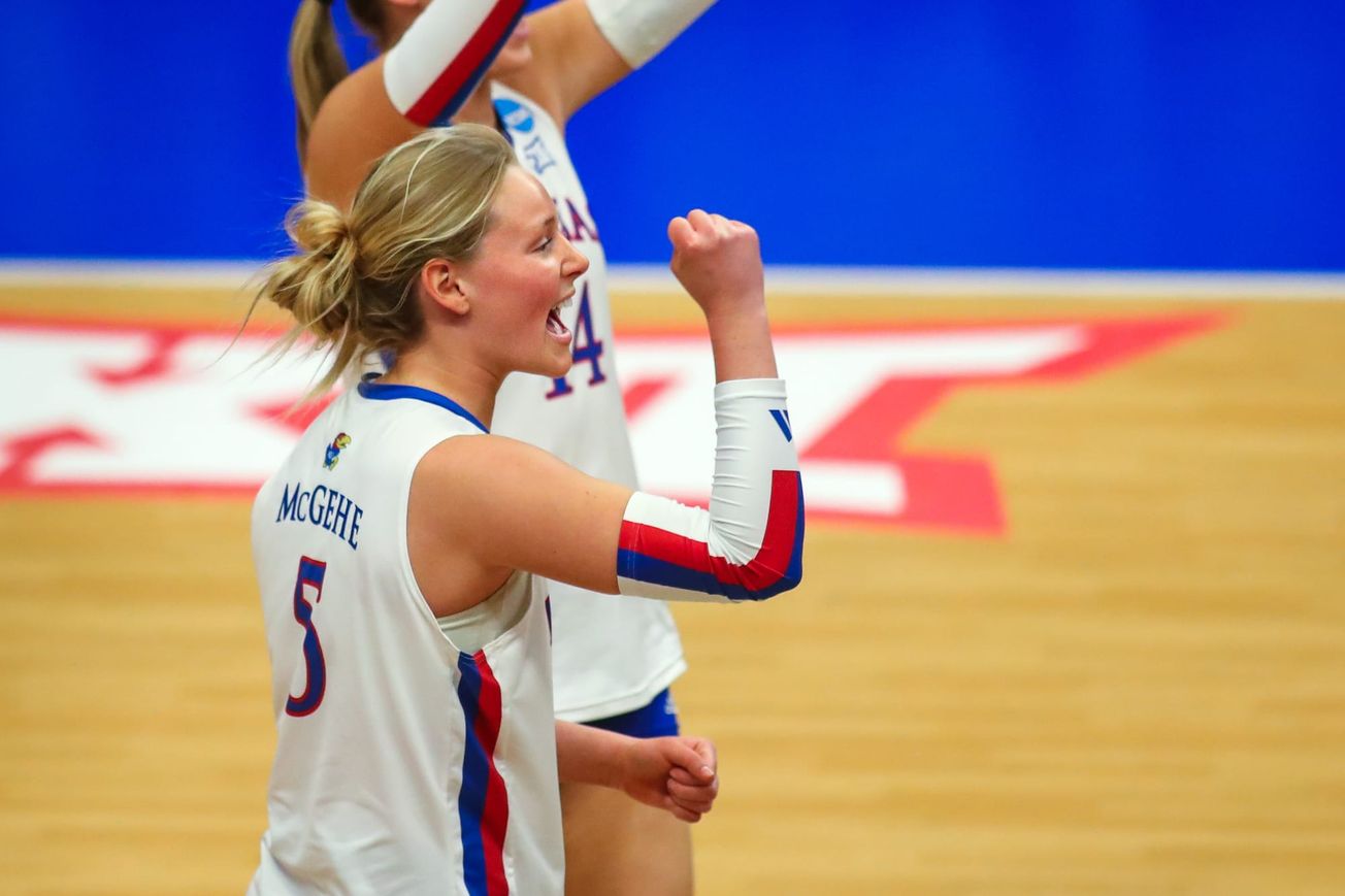 Photo Gallery: KU volleyball corrals another NCAA Tournament victory