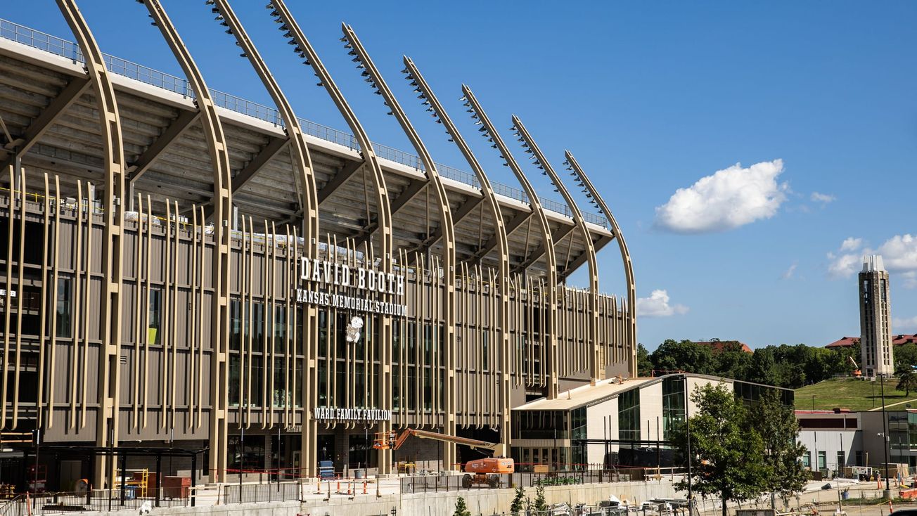 The latest progress at David Booth Kansas Memorial Stadium