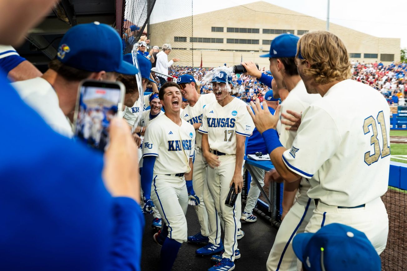 Juiced up Jayhawks top Arkansas to move to 2-0 at Lawrence regional