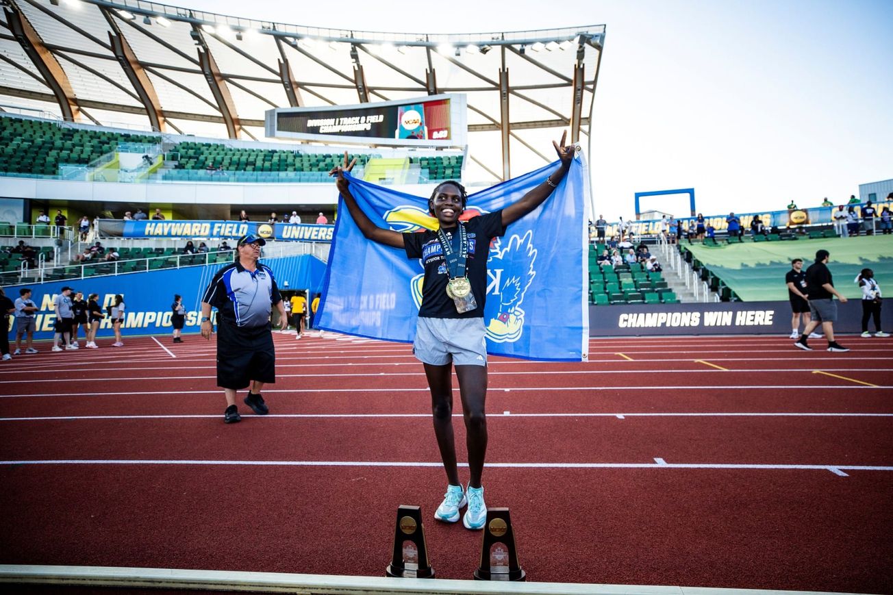 Led by Jemutai's 2 podium trips, Jayhawks shine at Outdoor Nationals