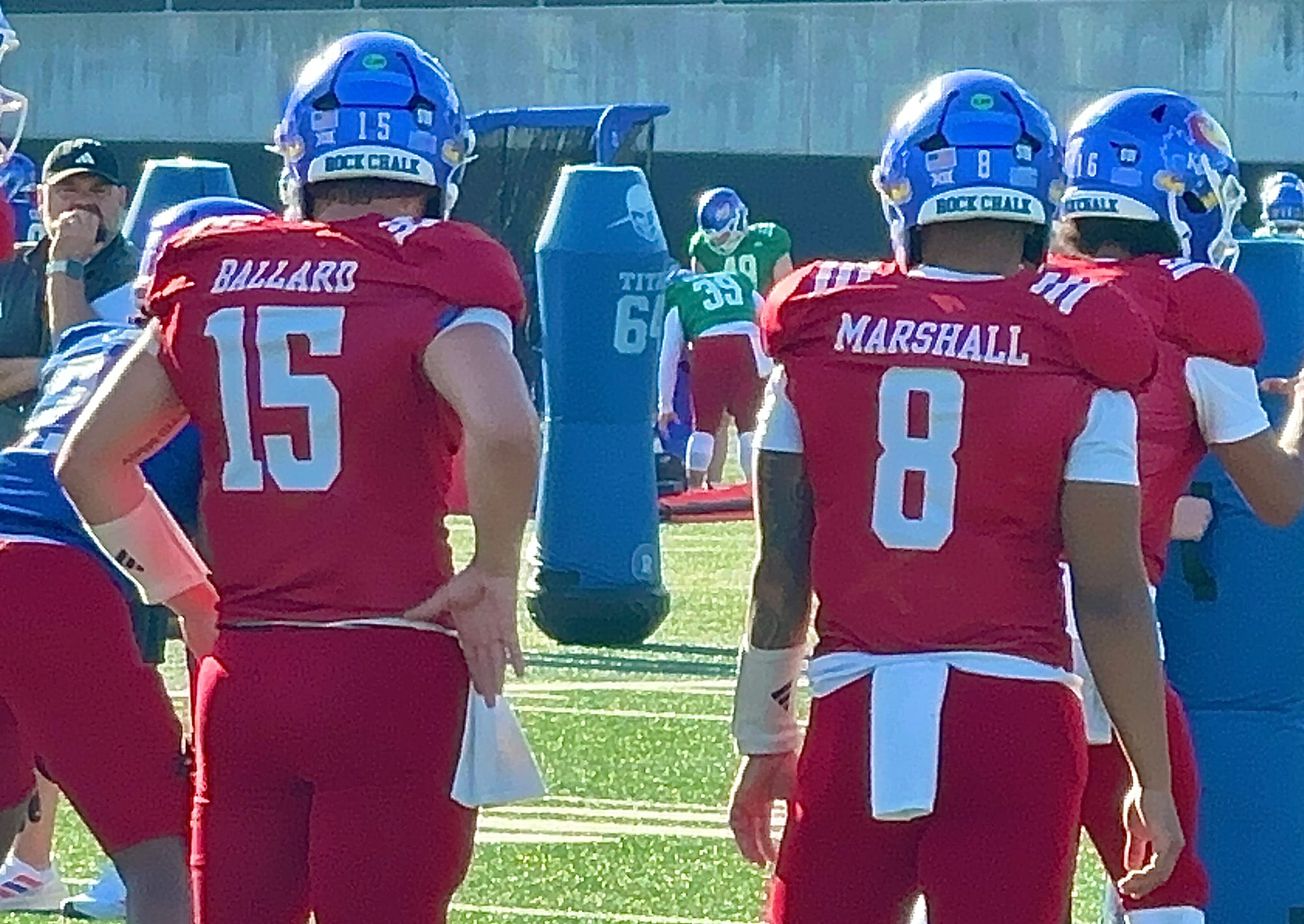 Kansas QBs totally fine with competition heading into camp