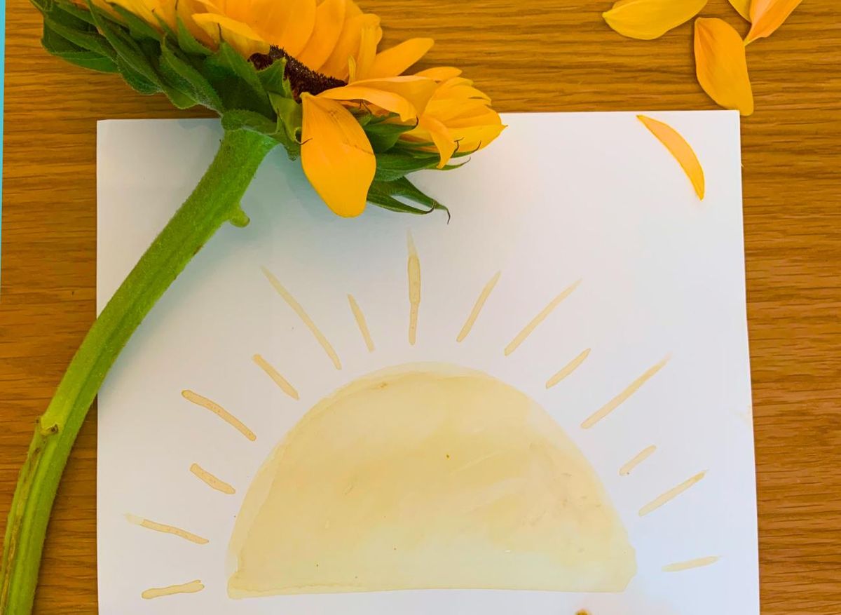 Kid-Friendly Paint Made Entirely from Sunflowers