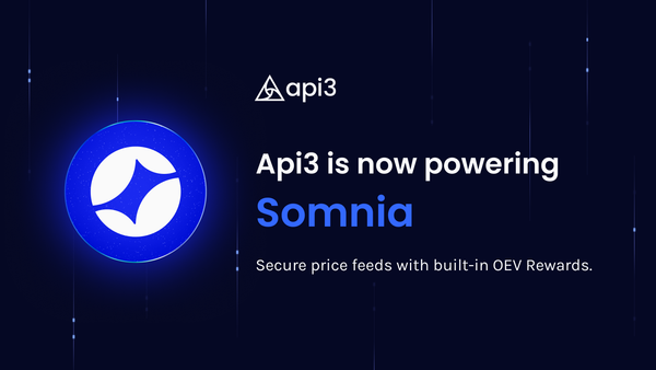 Api3 is Live on Somnia