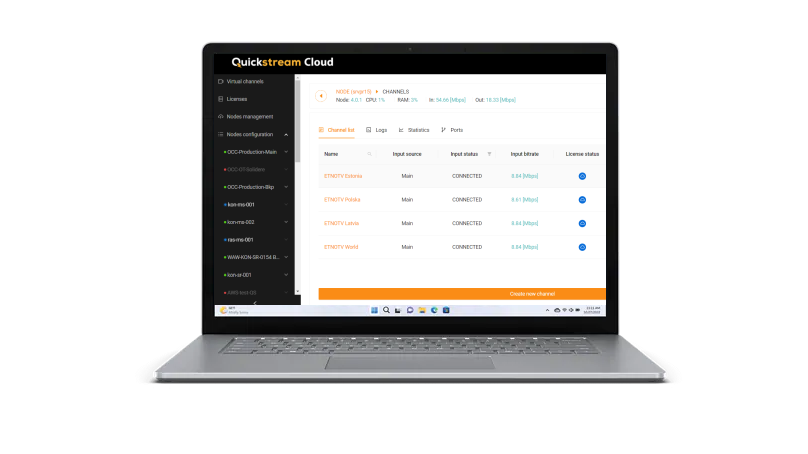 Quickstream Cloud - the all‑in‑one platform to manage live and linear channels network