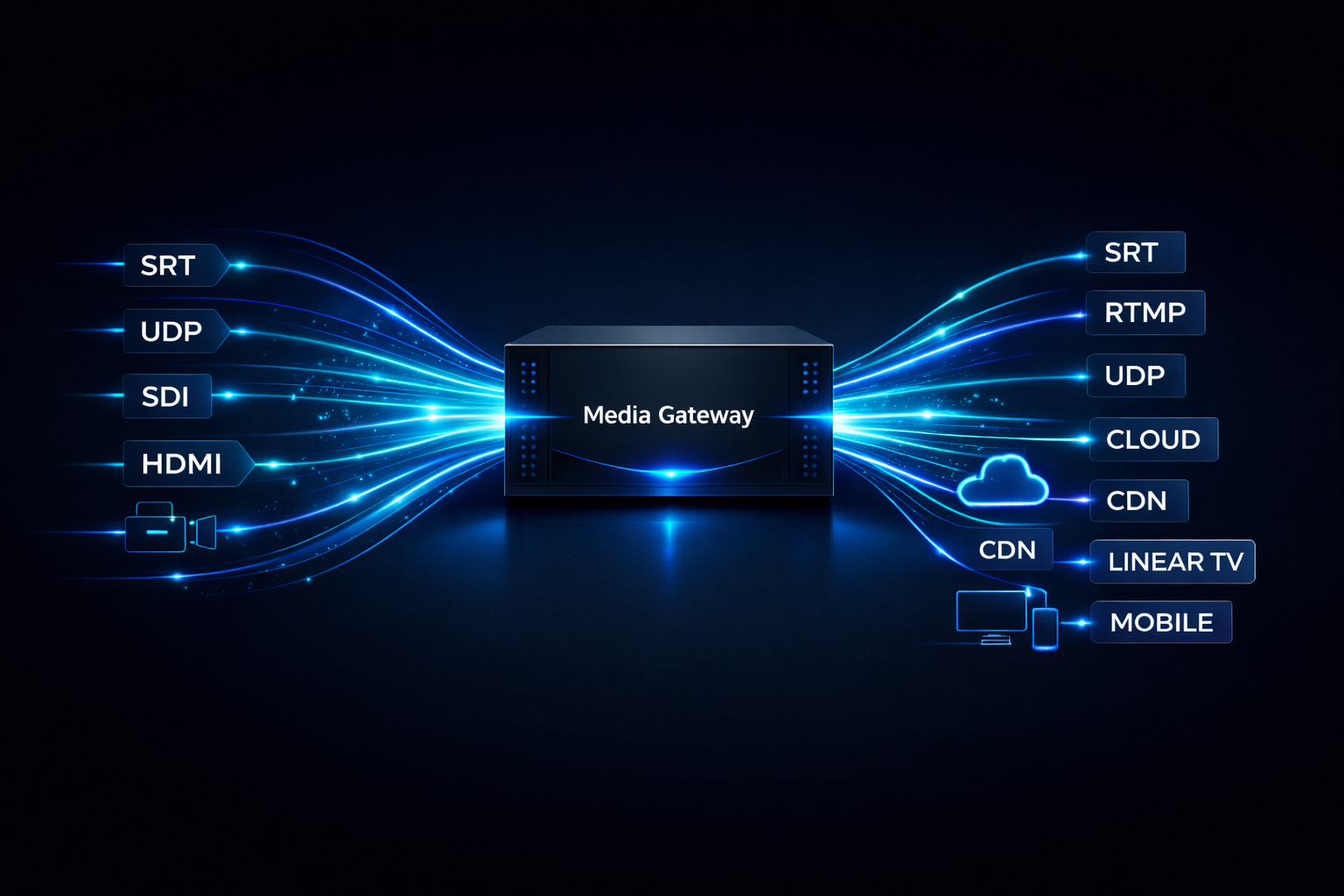 Quickstream Node - software, cloud enabled media gateway