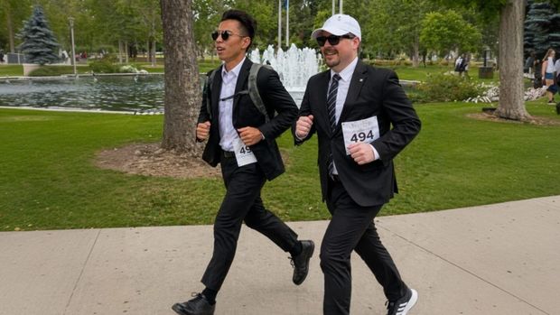 Why Two Simi Chamber Reps Ran a 5K in Full Business Suits Saturday Morning