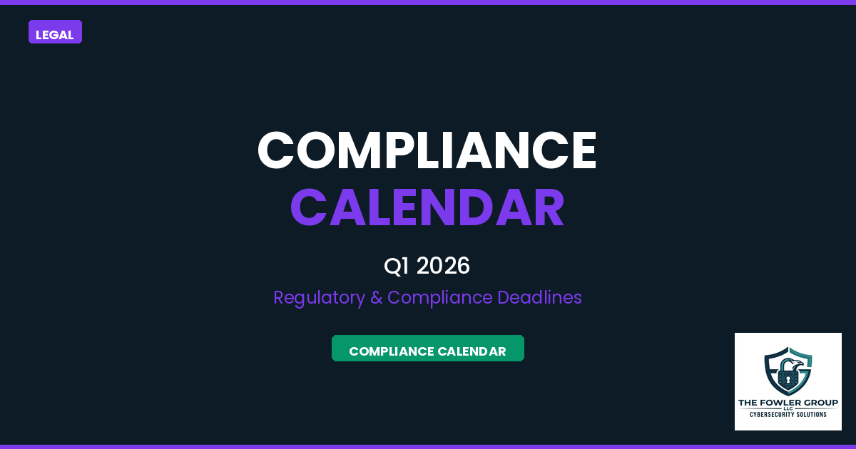 Legal Sector Regulatory & Compliance Calendar - Q1  2026