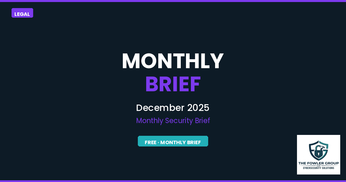 Legal Sector Monthly Cybersecurity Brief - December 2025