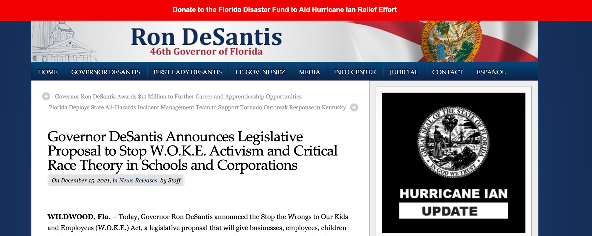 The latest critical race theory drama comes to us from Florida