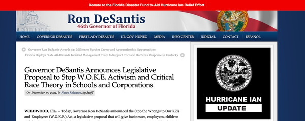 The latest critical race theory drama comes to us from Florida