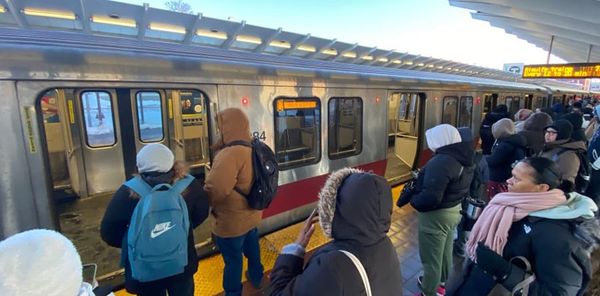 Red Line not fine; angry space saver in the South End