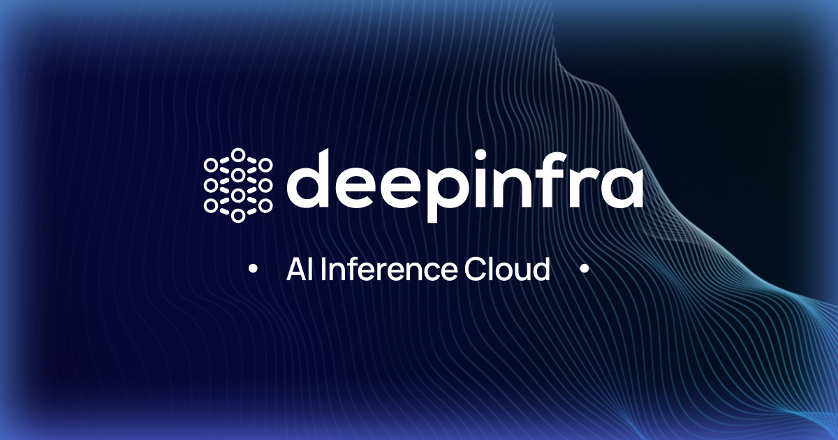 DeepInfra's website listing its machine learning inference models and pricing