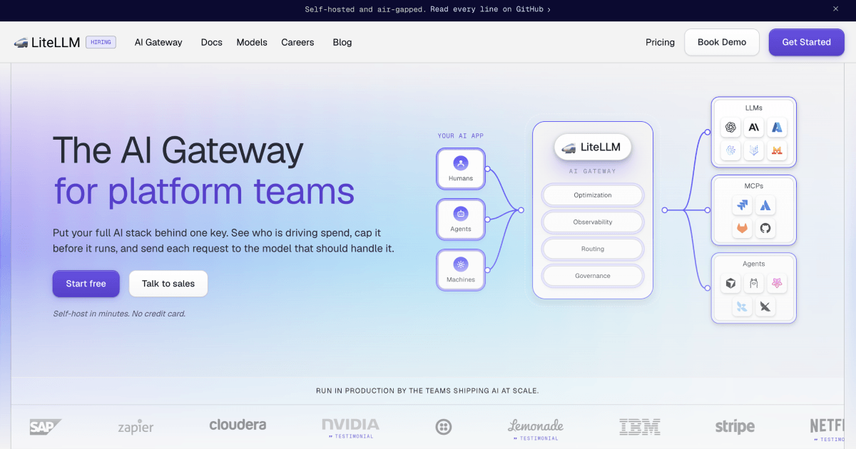 LiteLLM open-source AI gateway branding image