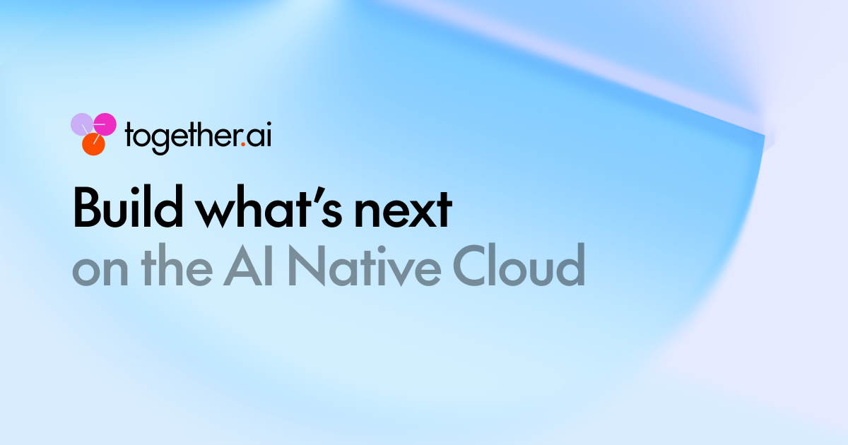 Together AI's website describing its AI Native Cloud platform for inference, fine-tuning, and training
