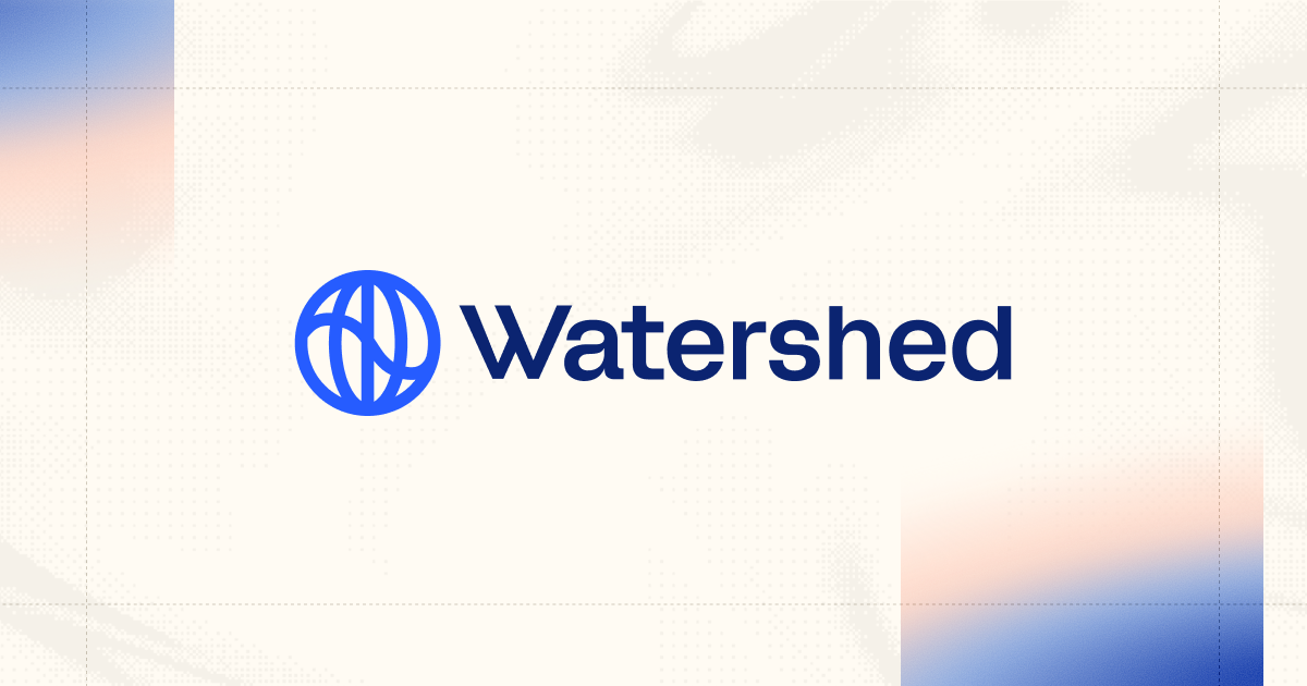 Watershed's homepage describing its sustainability AI platform for enterprise carbon accounting