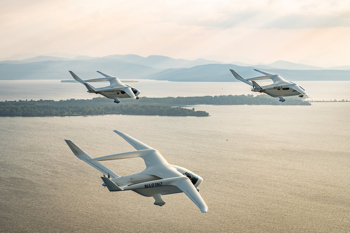 Beta Technologies ALIA CX300 electric aircraft on the ground