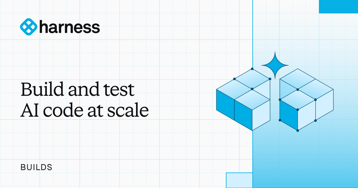 Harness Continuous Integration product graphic showing build pipeline stages