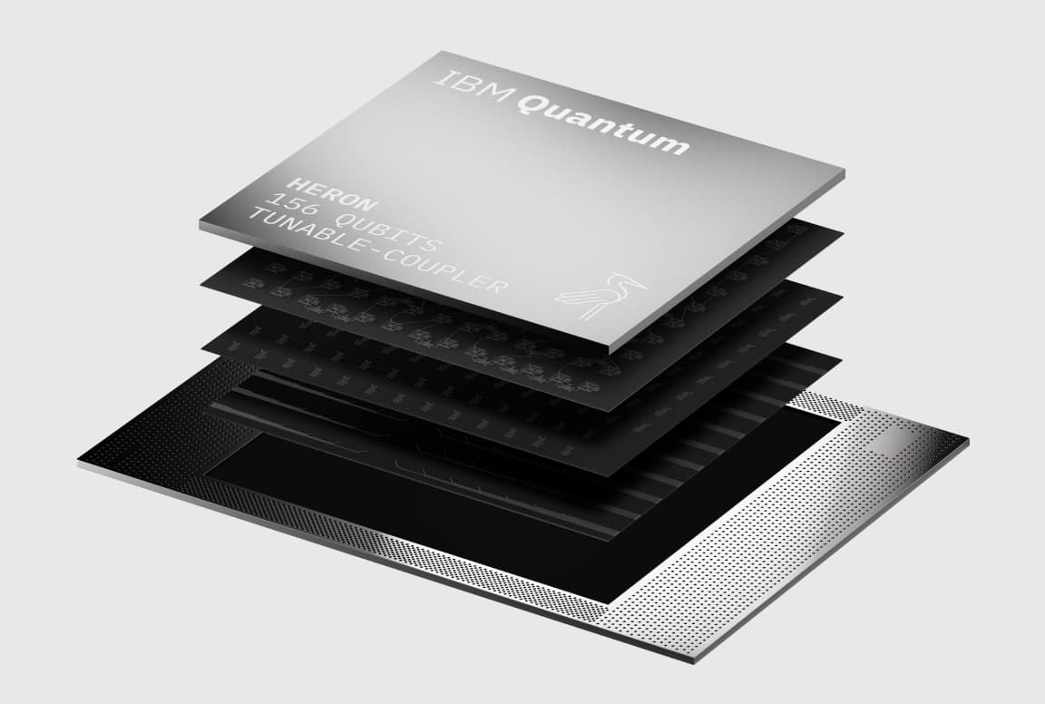 IBM Quantum Heron superconducting processor chip