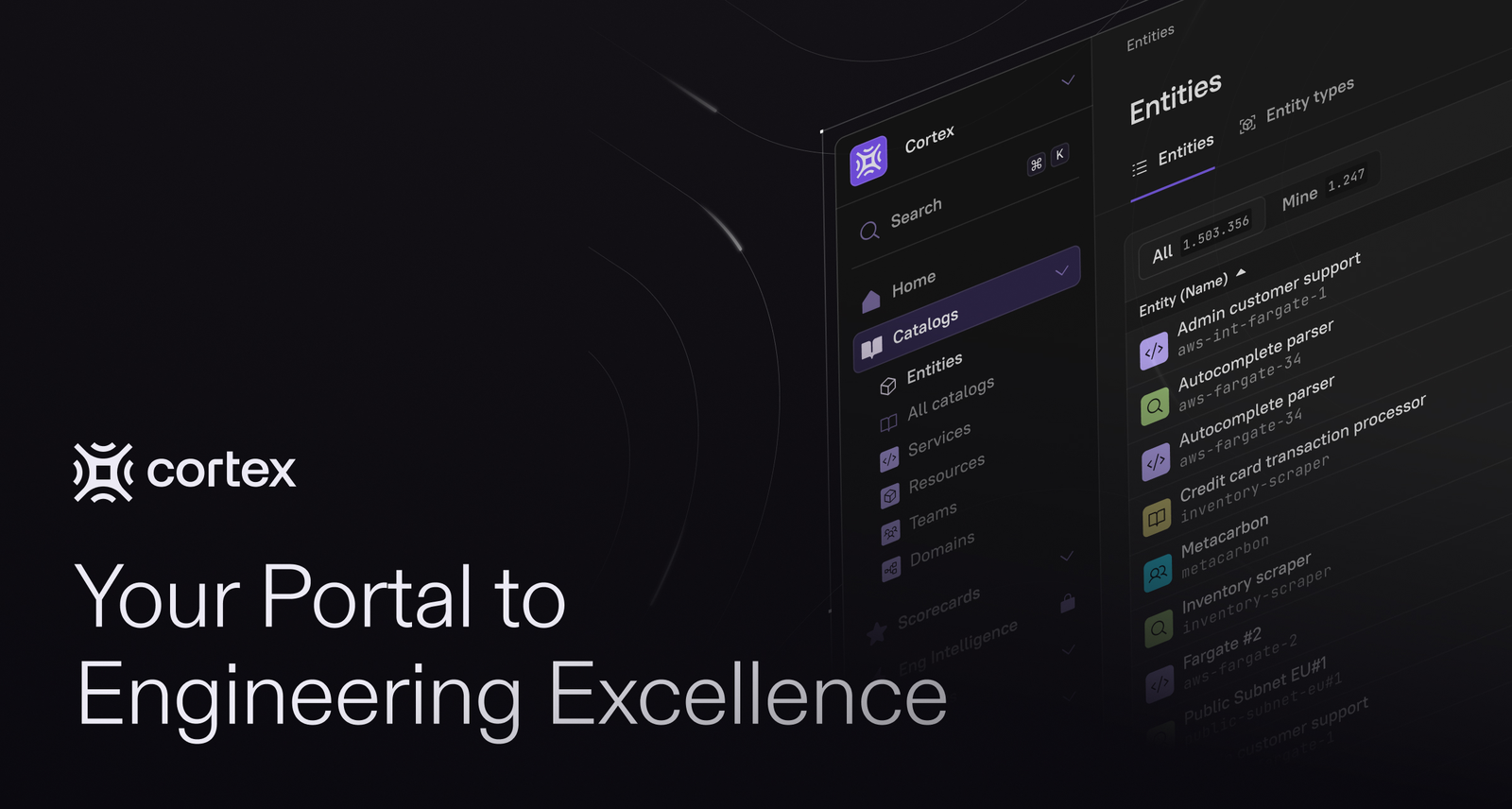 Cortex internal developer portal open graph share image