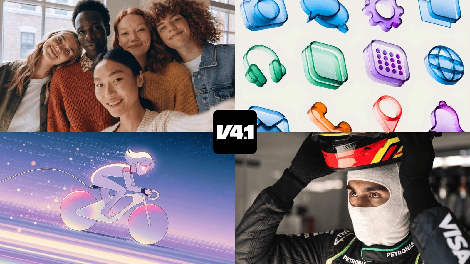 Recraft V4.1 sample generations shown in the model release announcement