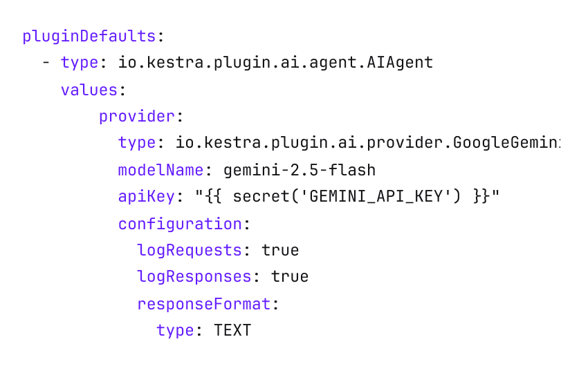 Kestra declarative YAML workflow editor screenshot