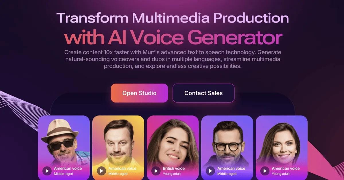 Murf AI voiceover studio